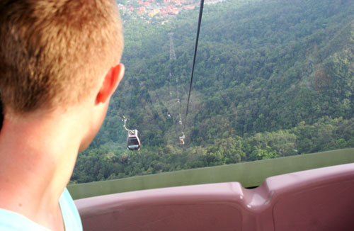 Evan in a Cable Car