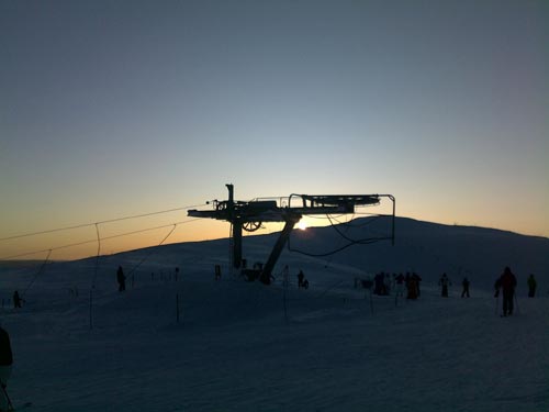 Soldnedgang i Trysil