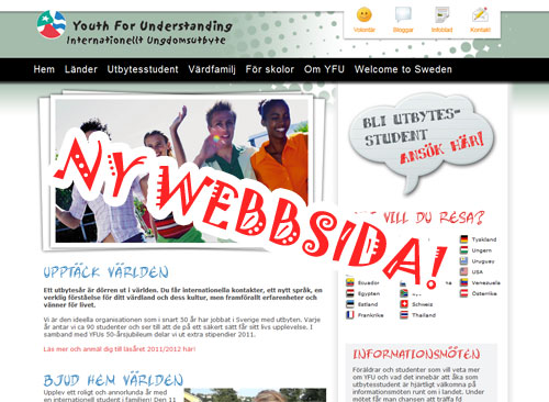 YFUs nya hemsida