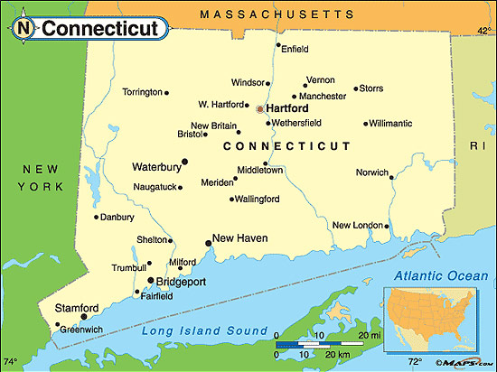 Connecticut | Fakta om Connecticut | Amerikanska Stater